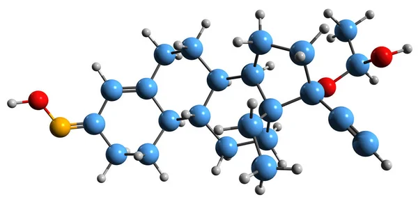 Image Norgestimate Skeletal Formula Molecular Chemical Structure Progestin Medication Isolated — Fotografia de Stock