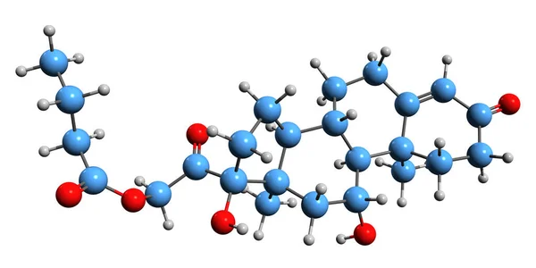Image Hydrocortisone Butyrate Skeletal Formula Molecular Chemical Structure Hydrocortisone Medication — Stockfoto
