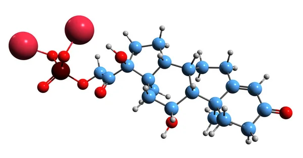 Image Hydrocortisone Sodium Phosphate Skeletal Formula Molecular Chemical Structure Synthetic — Fotografia de Stock