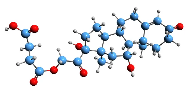 Image Hydrocortisone Hemisuccinate Skeletal Formula Molecular Chemical Structure Synthetic Glucocorticoid — Stockfoto