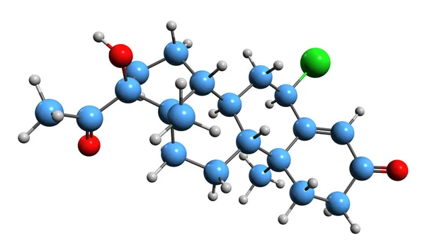 Зображення Формули Скелета Гідромадінона Молекулярна Хімічна Структура Стероїдного Прогестину Ізольована — стокове фото