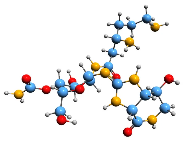 Image Nourseothricin Skeletal Formula Molecular Chemical Structure Aminoglycoside Antibiotic Isolated — Stockfoto