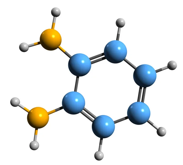 Image Phenylenediamine Skeletal Formula Molecular Chemical Structure Carcinogenic Organic Compound — Stockfoto