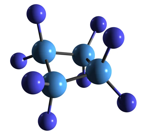 Image Octafluorocyclobutane Skeletal Formula Molecular Chemical Structure 946 Isolated White — стоковое фото
