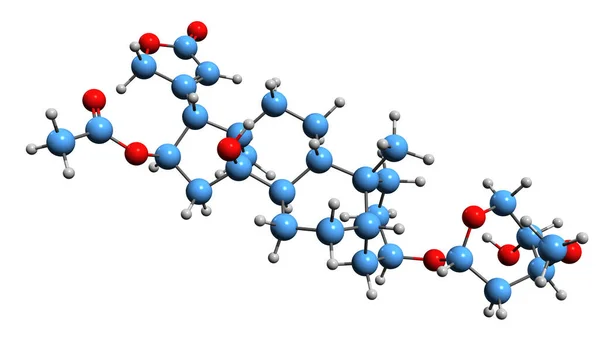 Image Oleandrin Skeletal Formula Molecular Chemical Structure Cardiac Glycoside Isolated — Stockfoto