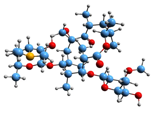 Image Oleandomycin Skeletal Formula Molecular Chemical Structure Macrolide Antibiotic 704 — Stockfoto