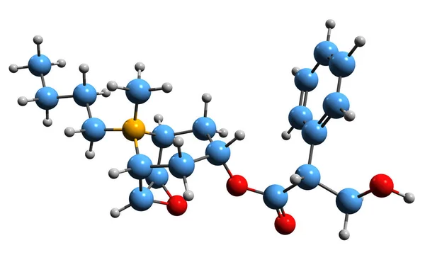 Image Hyoscine Butylbromide Skeletal Formula Molecular Chemical Structure Scopolamine Butylbromide — Foto de Stock