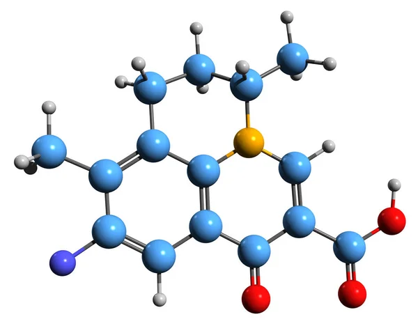 Image Ibafloxacin Skeletal Formula Molecular Chemical Structure Fluoroquinolone Antibiotic Isolated — Stockfoto