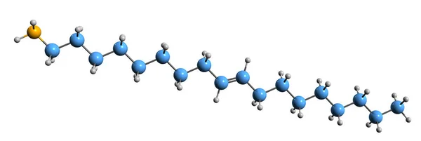 Image Oleylamine Skeletal Formula Molecular Chemical Structure Unsaturated Fatty Amine — Stockfoto