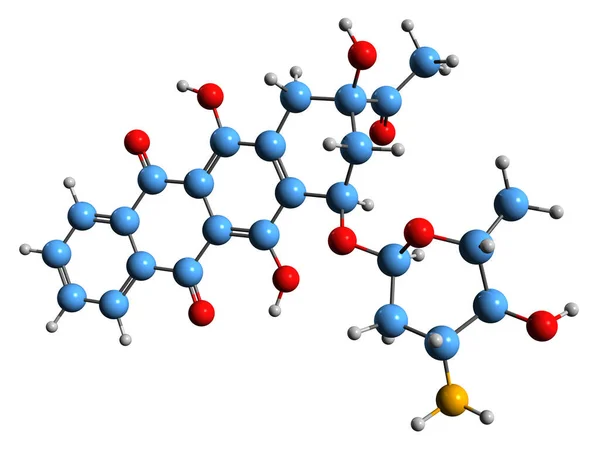 Image Idarubicin Skeletal Formula Molecular Chemical Structure Anthracycline Antileukemic Drug — Stockfoto