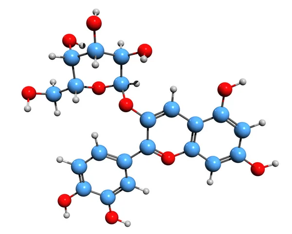 Image Ideain Skeletal Formula Molecular Chemical Structure Cyanidin Galactoside Isolated — Stockfoto