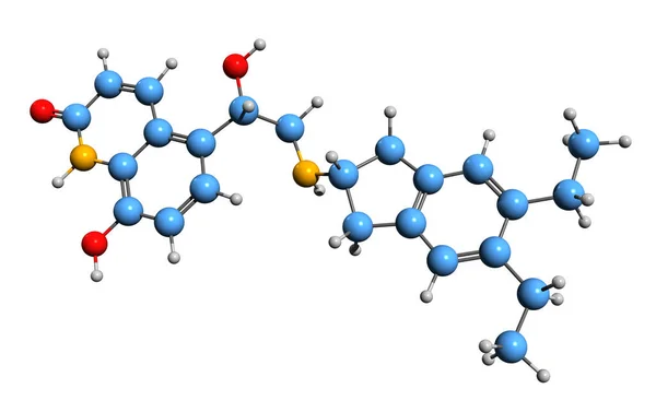 Image Indacaterol Skeletal Formula Molecular Chemical Structure Ultra Long Acting — стоковое фото