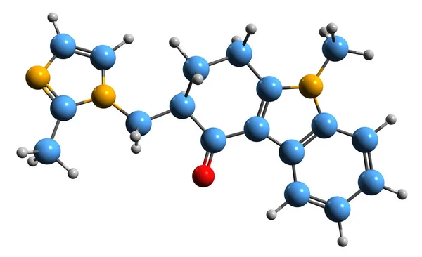 Image Ondansetron Skeletal Formula Molecular Chemical Structure Nausea Vomiting Medication — Stock Photo, Image