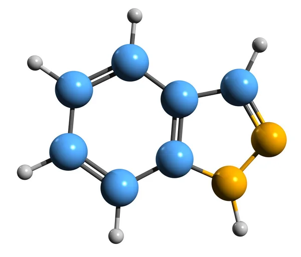 Image Indazole Skeletal Formula Molecular Chemical Structure Isoindazole Isolated White — Stockfoto