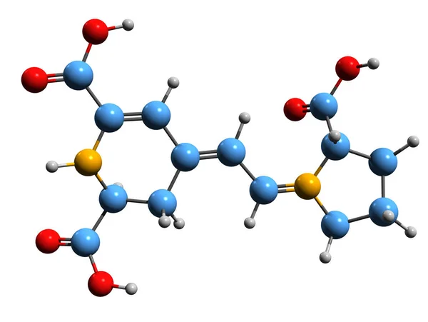 Image Indicaxanthin Skeletal Formula Molecular Chemical Structure Plant Pigment Betaxanthin — Stock Photo, Image