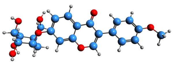 Image Ononin Skeletal Formula Molecular Chemical Structure Isoflavone Glycoside Isolated — Stockfoto