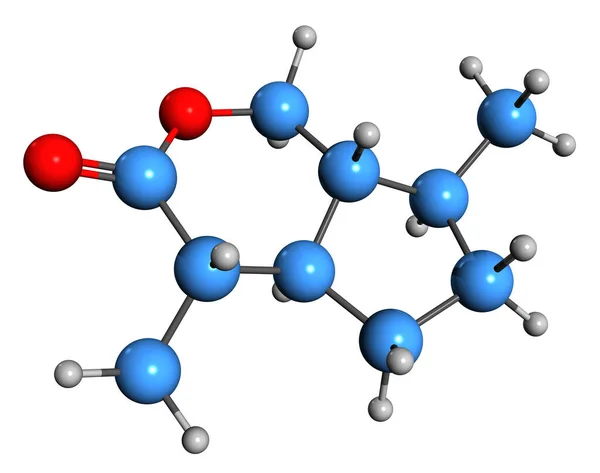 Image Iridomyrmecin Skeletal Formula Molecular Chemical Structure Iridoid Isolated White — Foto de Stock