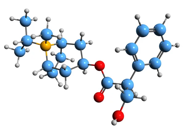 Image Ipratropium Bromide Skeletal Formula Molecular Chemical Structure Anticholinergic Medication — Stock Photo, Image