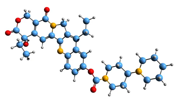 Image Irinotecan Skeletal Formula Molecular Chemical Structure Cancer Medicament Isolated — Foto de Stock