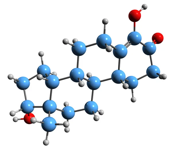 Image Oxabolone Skeletal Formula Molecular Chemical Structure Synthetic Anabolic Androgenic — Stockfoto