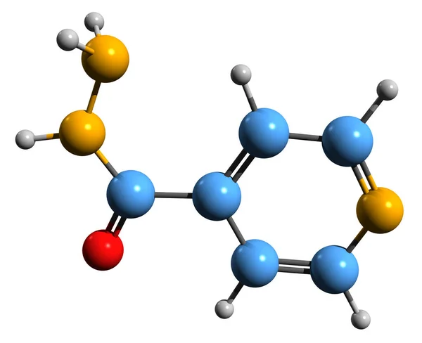 Image Isoniazid Skeletal Formula Molecular Chemical Structure Antibiotic Isonicotinic Acid — Foto de Stock