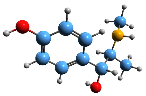 Image Oxilofrine Skeletal Formula Molecular Chemical Structure Stimulant Drug Methylsynephrine — Photo