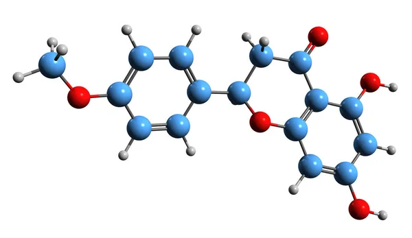 Image Isosakuranetin Skeletal Formula Molecular Chemical Structure Methylated Flavonoid Isolated — Fotografia de Stock