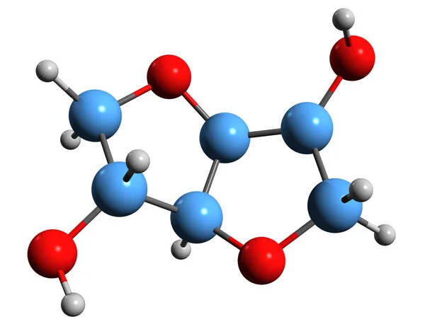 Image Isosorbide Skeletal Formula Molecular Chemical Structure Oxygen Containing Heterocycles — Stockfoto