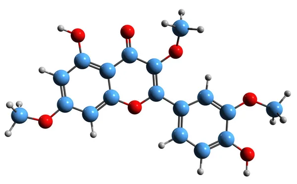 Image Pachypodol Skeletal Formula Molecular Chemical Structure Methylated Flavonol Isolated — Stockfoto