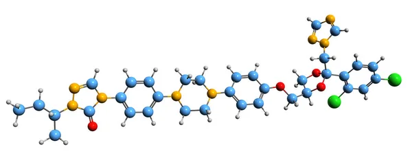 Image Itraconazole Skeletal Formula Molecular Chemical Structure Antifungal Medication Isolated — ストック写真