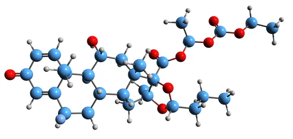 Image Itrocinonide Skeletal Formula Molecular Chemical Structure Synthetic Glucocorticoid Corticosteroid — Stockfoto