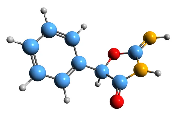 Image Pemoline Skeletal Formula Molecular Chemical Structure Stimulant Medication Isolated — Foto de Stock