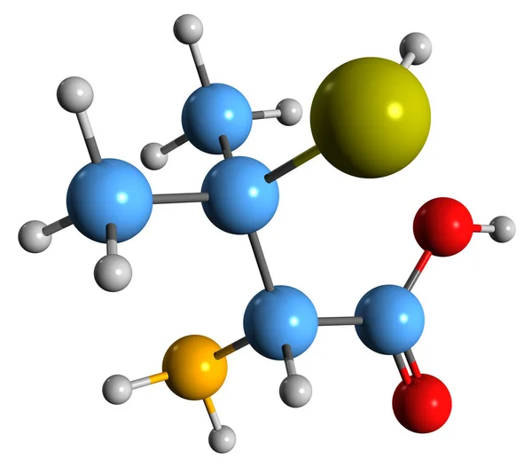 Image Penicillamine Skeletal Formula Molecular Chemical Structure Wilson Disease Medication — Stockfoto