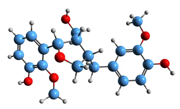 Image Lariciresinol Skeletal Formula Molecular Chemical Structure Lignan Isolated White — Stockfoto