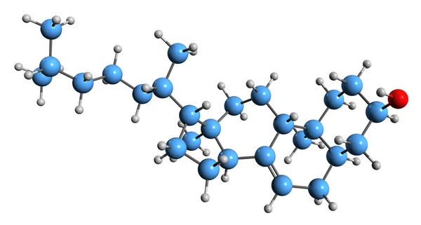 Image Lathosterol Skeletal Formula Molecular Chemical Structure Cholesterol Molecule Isolated — Foto de Stock