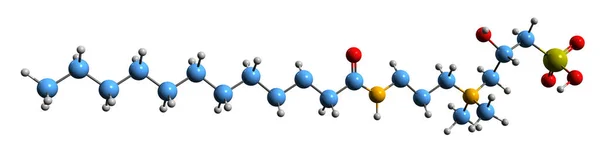 Image Lauramidopropyl Hydroxysultaine Skeletal Formula Molecular Chemical Structure Surfactant Isolated — Fotografia de Stock