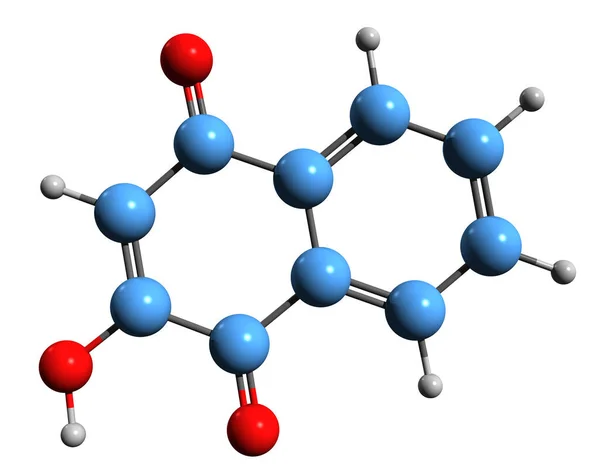 Image Lawsone Skeletal Formula Molecular Chemical Structure Hennotannic Acid Isolated — Foto Stock