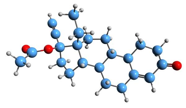 Image Levonorgestrel Acetate Skeletal Formula Molecular Chemical Structure Ketonorgestimate Isolated — Stockfoto
