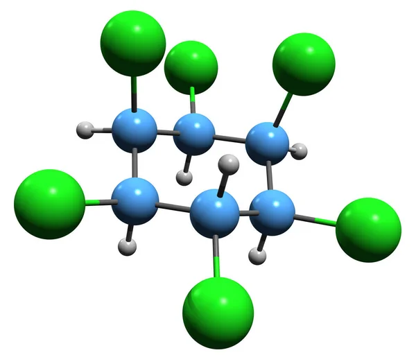Image Lindane Skeletal Formula Molecular Chemical Structure Neurotoxin Gamma Hexachlorocyclohexane — Stockfoto