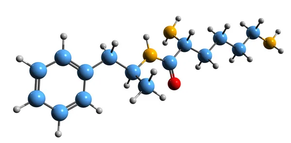 Image Lisdexamfetamine Skeletal Formula Molecular Chemical Structure Stimulant Medication Lysine — Fotografia de Stock
