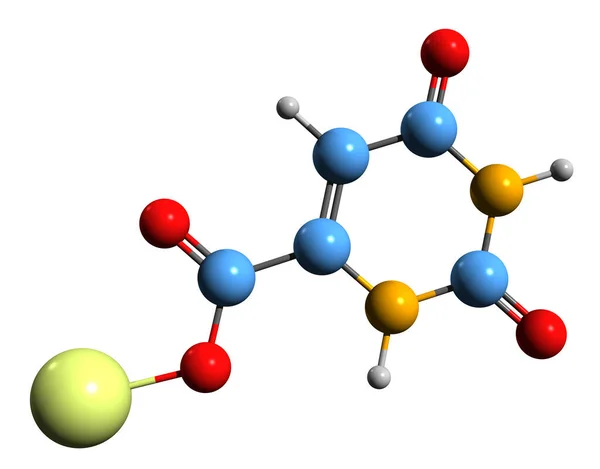 Image Lithium Orotate Skeletal Formula Molecular Chemical Structure Dietary Supplement —  Fotos de Stock