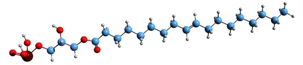 Image Lysophosphatidic Acid Skeletal Formula Molecular Chemical Structure Phospholipid Derivative —  Fotos de Stock