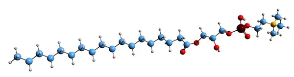 Image Lysophosphatidylcholine Skeletal Formula Molecular Chemical Structure Lysolecithin Isolated White — Stok fotoğraf