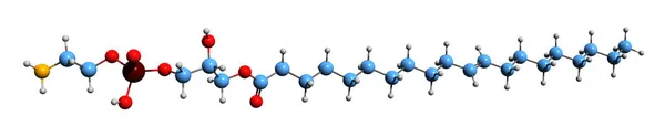 Image Lysophosphatidylethanolamine Skeletal Formula Molecular Chemical Structure Metabolite Isolated White — Stok fotoğraf