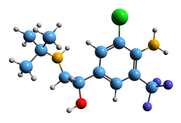 Image Mabuterol Skeletal Formula Molecular Chemical Structure Beta2 Adrenergic Agonists — стоковое фото