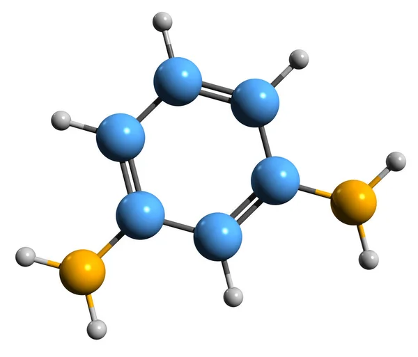 Image Phenylenediamine Skeletal Formula Molecular Chemical Structure Organic Compound Diaminobenzene — Stockfoto