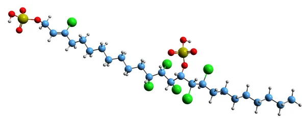 Image Malhamensilipin Skeletal Formula Molecular Chemical Structure Inhibitor Protein Tyrosine — Fotografia de Stock
