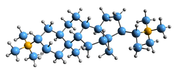 Image Malouetine Skeletal Formula Molecular Chemical Structure Aminosteroid Neuromuscular Blocking — Stock Photo, Image