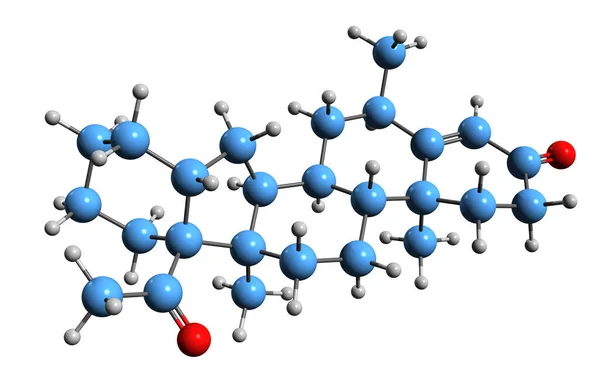 Image Mecigestone Skeletal Formula Molecular Chemical Structure Steroidal Progestin Pentarane — Photo
