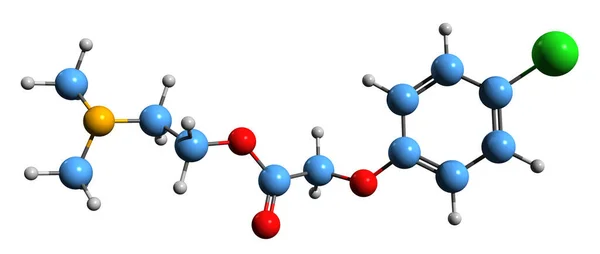 Image Meclofenoxate Skeletal Formula Molecular Chemical Structure Cholinergic Nootropic Isolated — Stockfoto